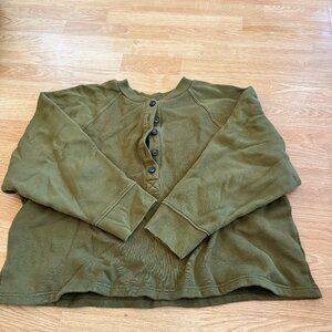 Madewell Button Down Sweatshirt